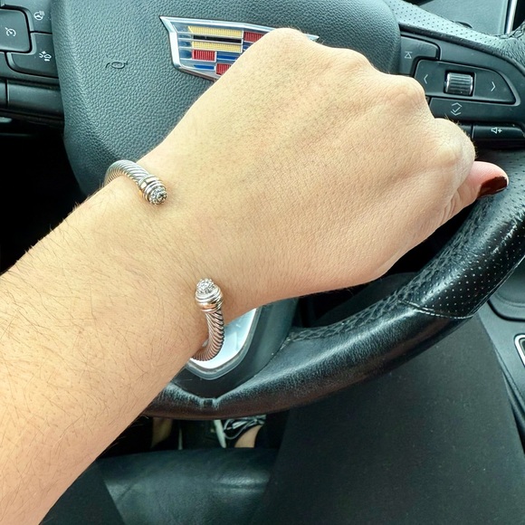 David Yurman Cable Classics Bracelet with Diamonds and 14K Gold, 5mm - Picture 4 of 4